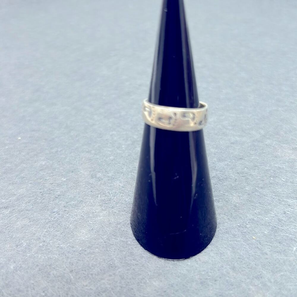 925 Thailand Sterling Silver Footprints Toe Ring Adjustable Size